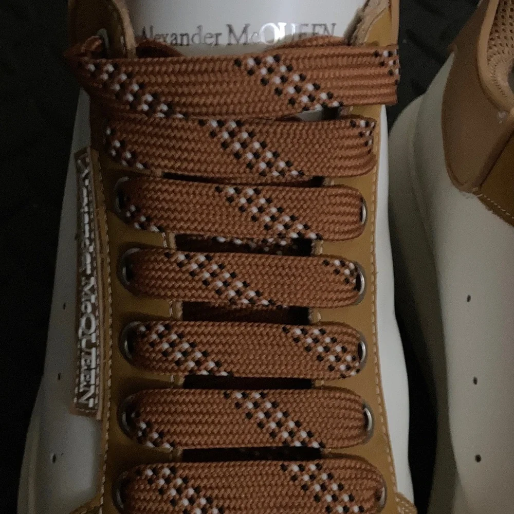 Alexander McQueen Men's Tan and White Sneakers - Picture 2 of 12